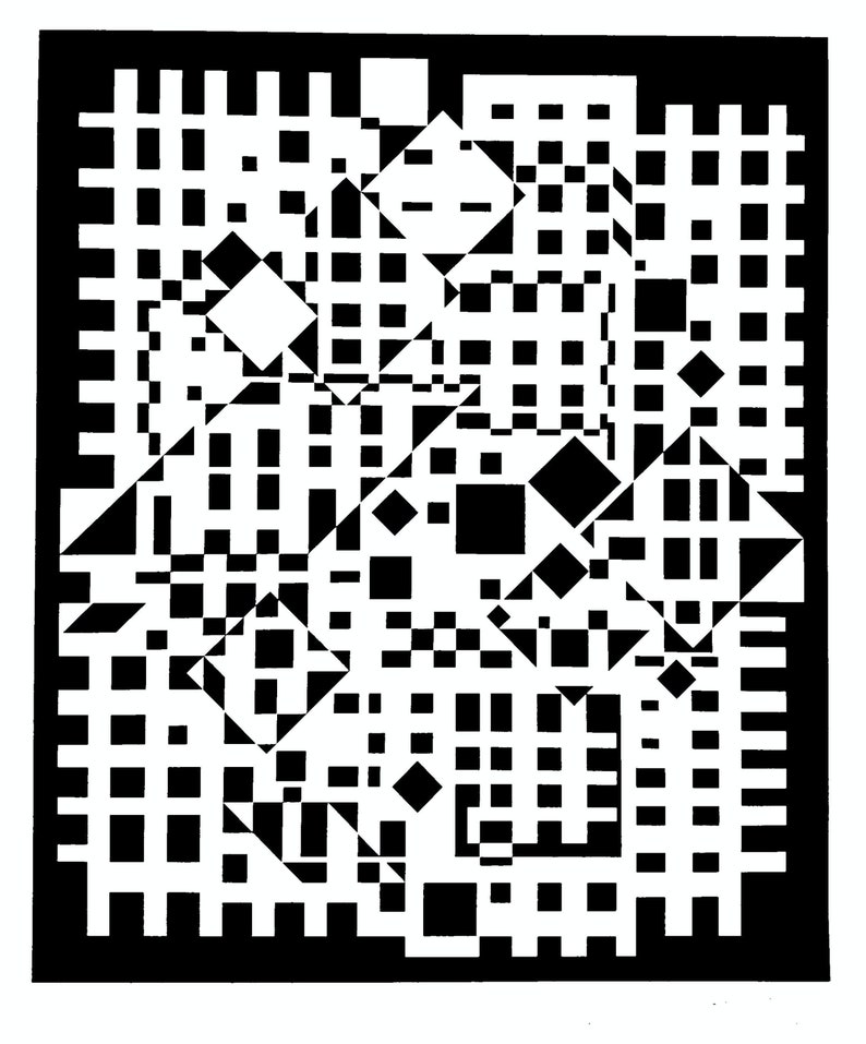 Vasarely, Victor - podpisany ręcznie. Sitodruk - podpisany ręcznie zdjęcie 1