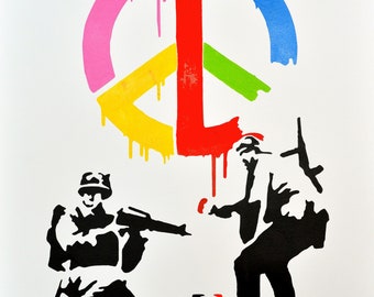 Banksy, after - Stencil / Spray.