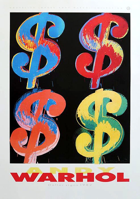 【スーパーセール】 Andy Warhol Etsy - Sign Dollar - Poster - 絵画