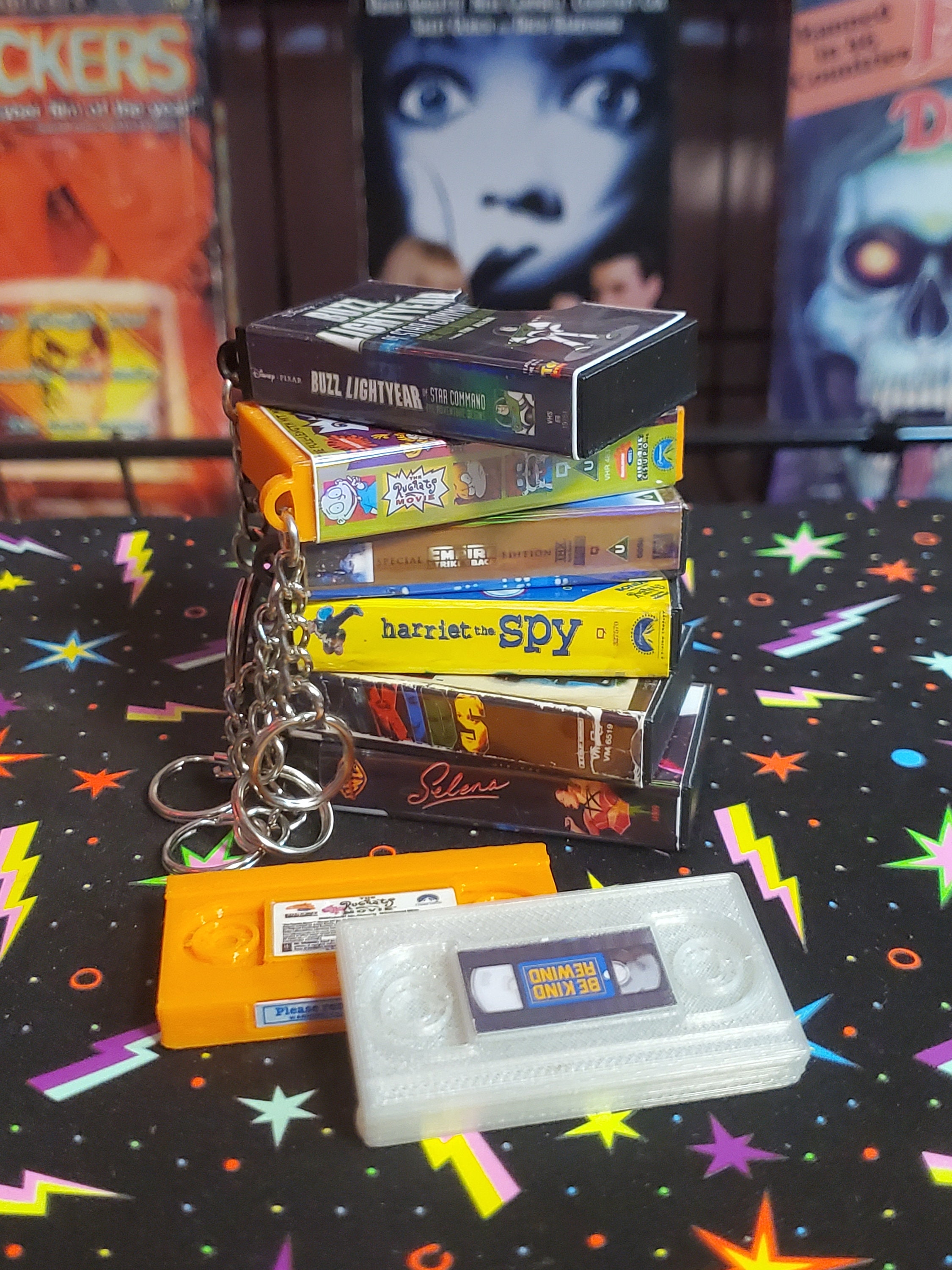 Mini VHS Keychain With Removable Tape Etsy