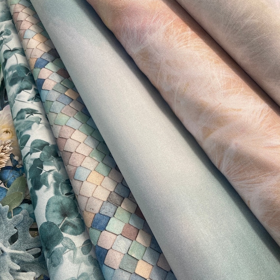 Farmhouse Blooms Cotton Quilting Fabric by Hoffman, Half Metre