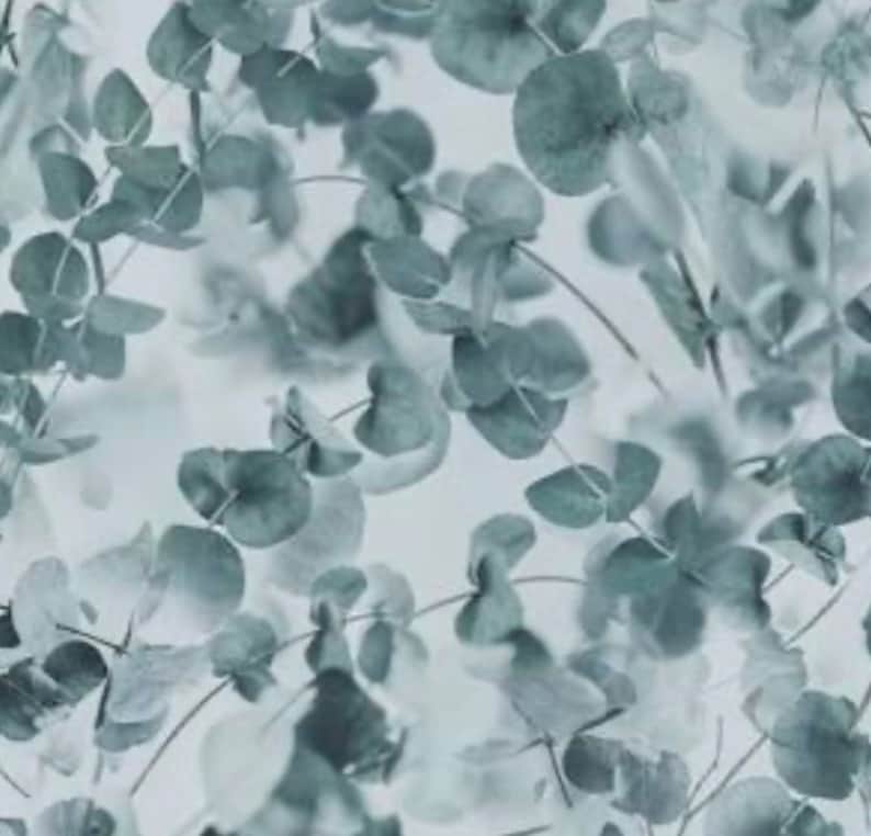 Farmhouse Blooms Cotton Quilting Fabric by Hoffman, Half Metre Mist
