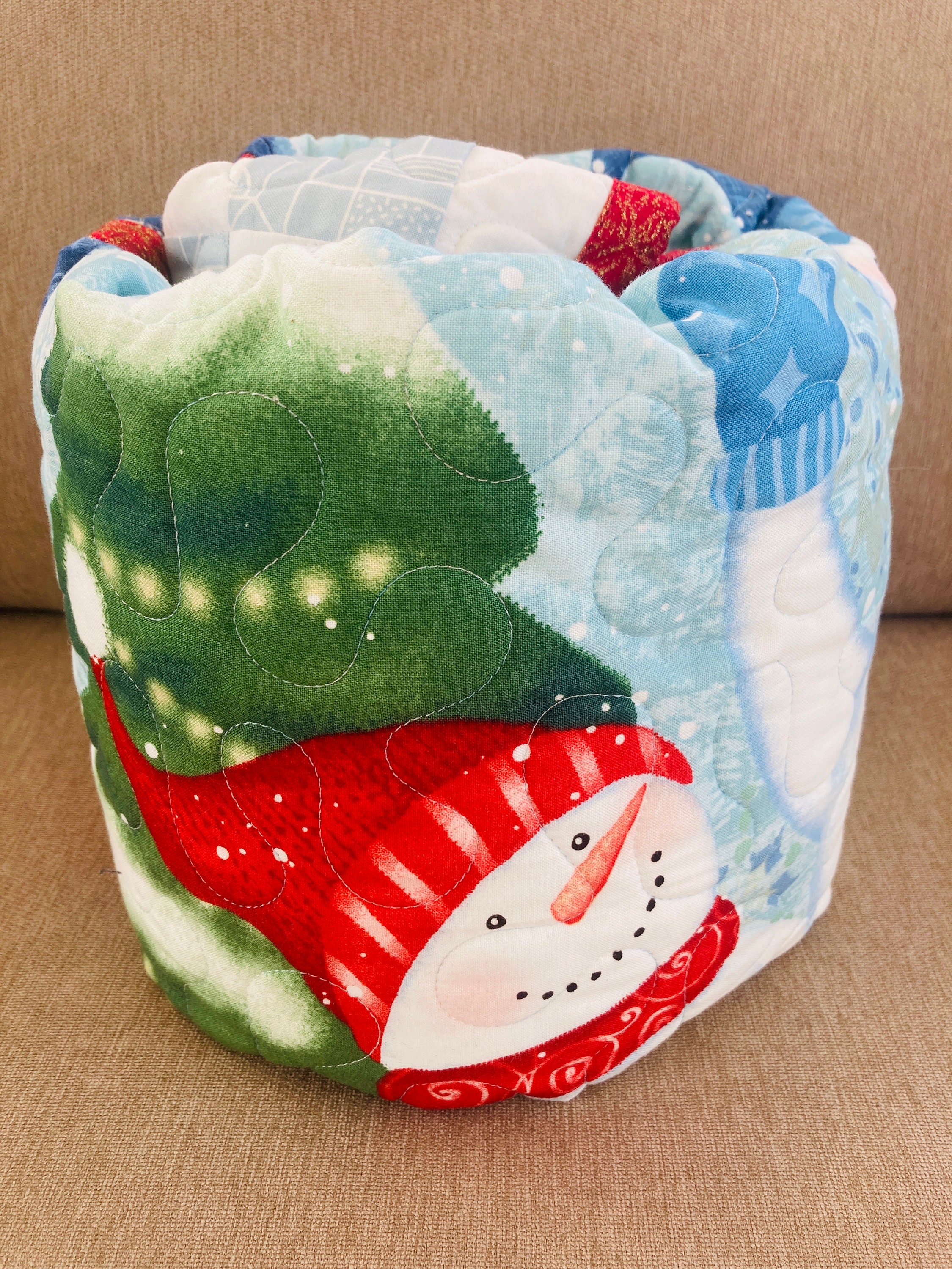 Snowman Quilt, Christmas Lap Blanket, Throw, Holiday Traditions