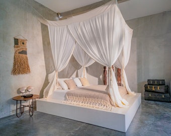 Floating canopy bed deals