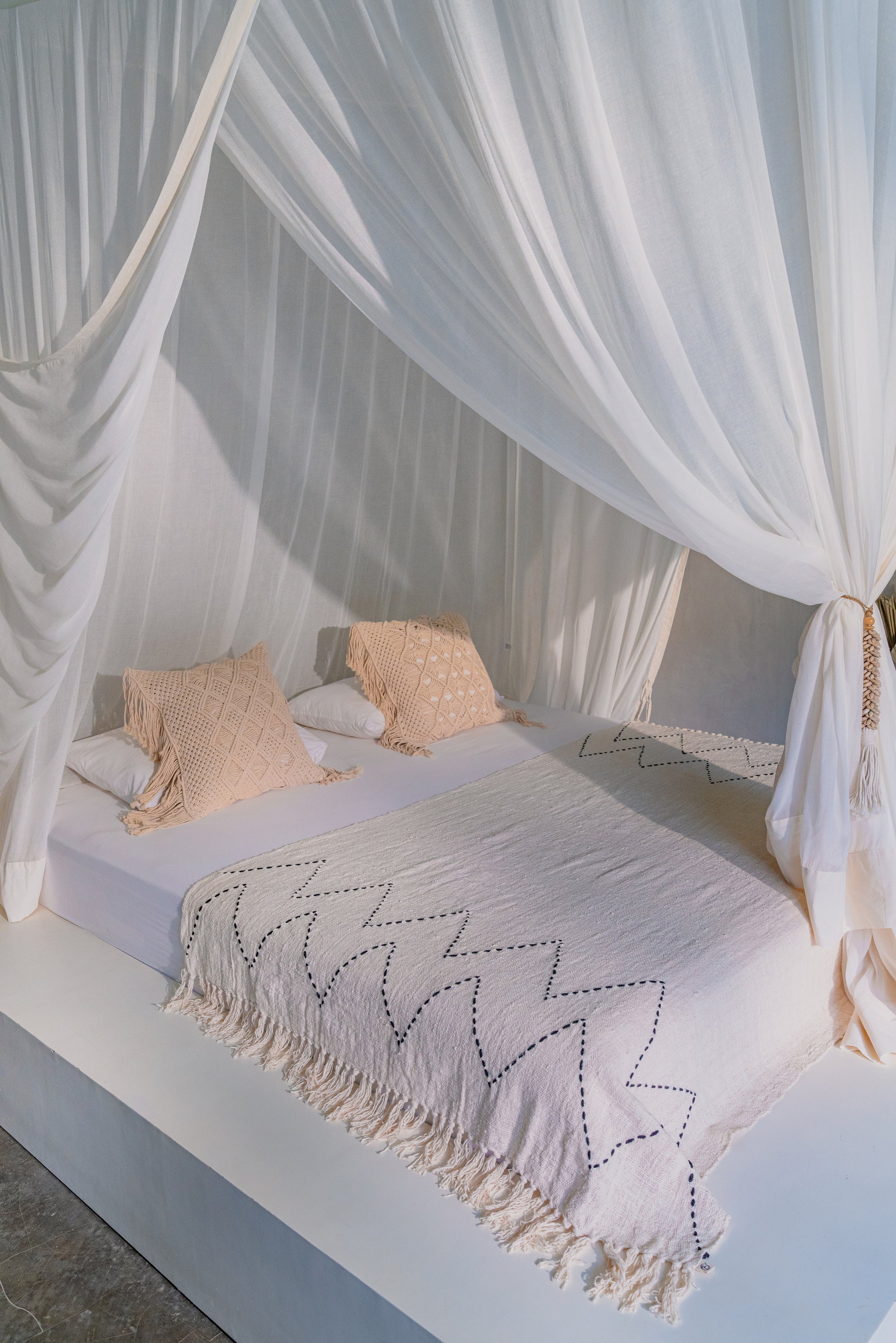 Dinkarville Bemiddelen neutrale Bed Canopy Cotton for Double Bed by Bambulah® Handmade in - Etsy Israel