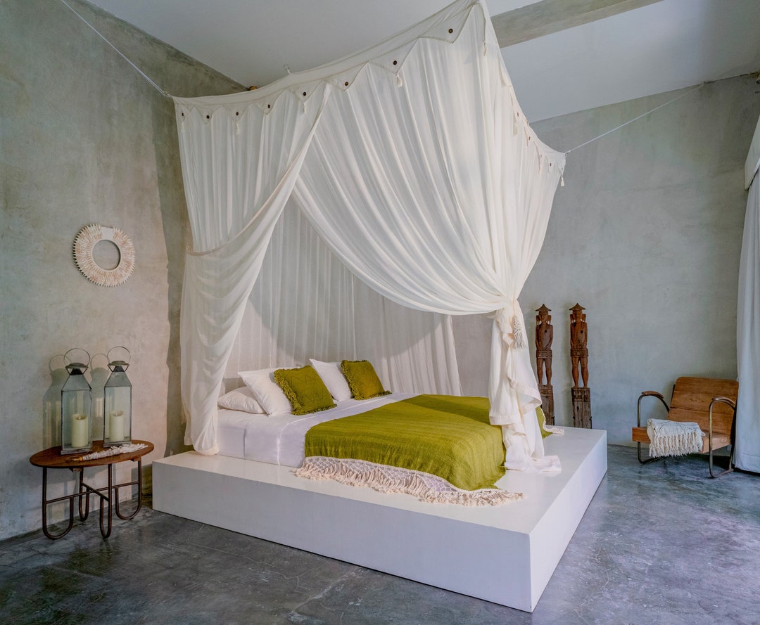 Bed Canopy Cotton for Double Bed by Bambulah® Handmade in Bali Organic