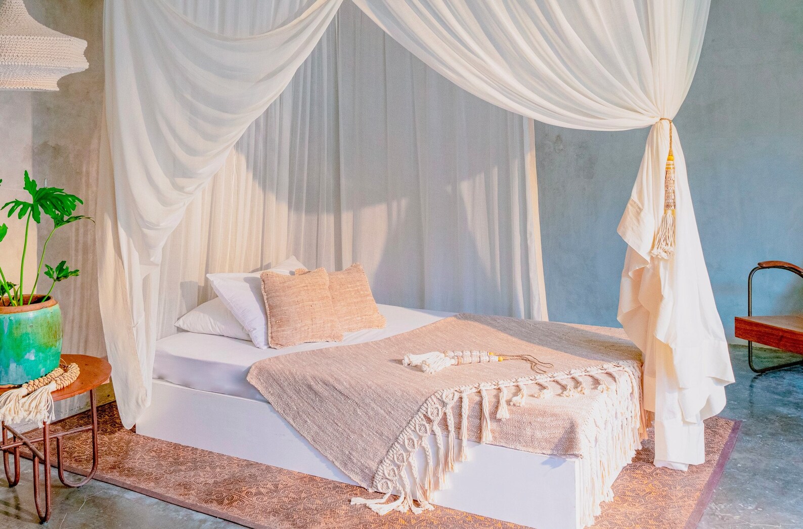 Bed Canopy Queen Size Bed by Bambulah® Organic Cotton Etsy