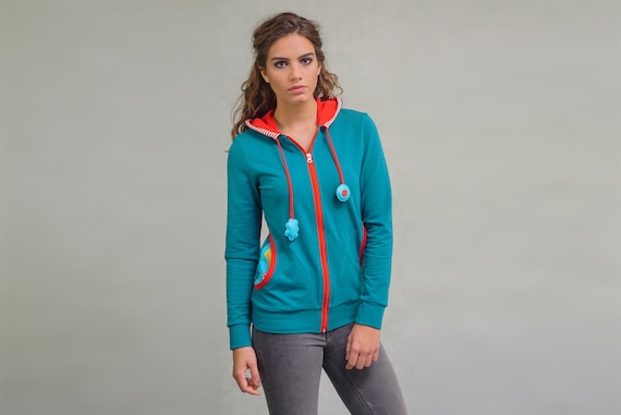 Cute zipper hoodies sale