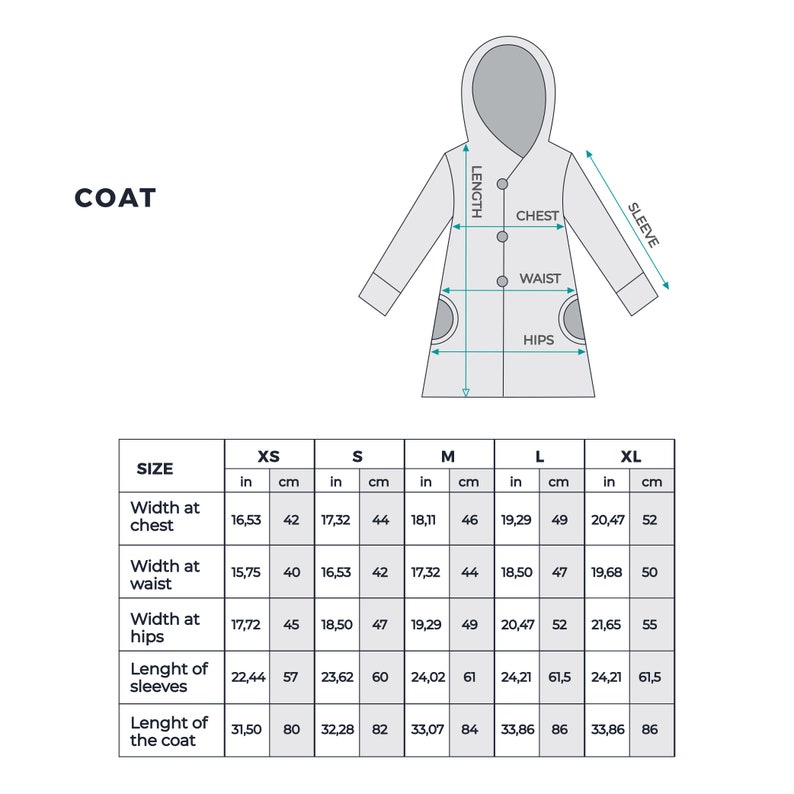 Lined Asymmetric Hooded Coat, Cozy button across jacket, Organic cotton wrap jacket image 2