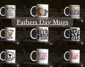 Fathers Days Mugs | Sublimated Ceramic 11oz Mugs