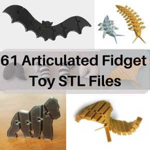 20+ Articulated Fidget Toys Animals & Insects | 61+ STL Files | 3D Printing Files | 3D Models | 3D Printer Files