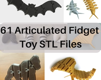 20+ Articulated Fidget Toys Animals & Insects | 61+ STL Files | 3D Printing Files | 3D Models | 3D Printer Files
