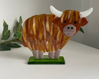 Clyde Coo - Freestanding Fused Glass Ornament