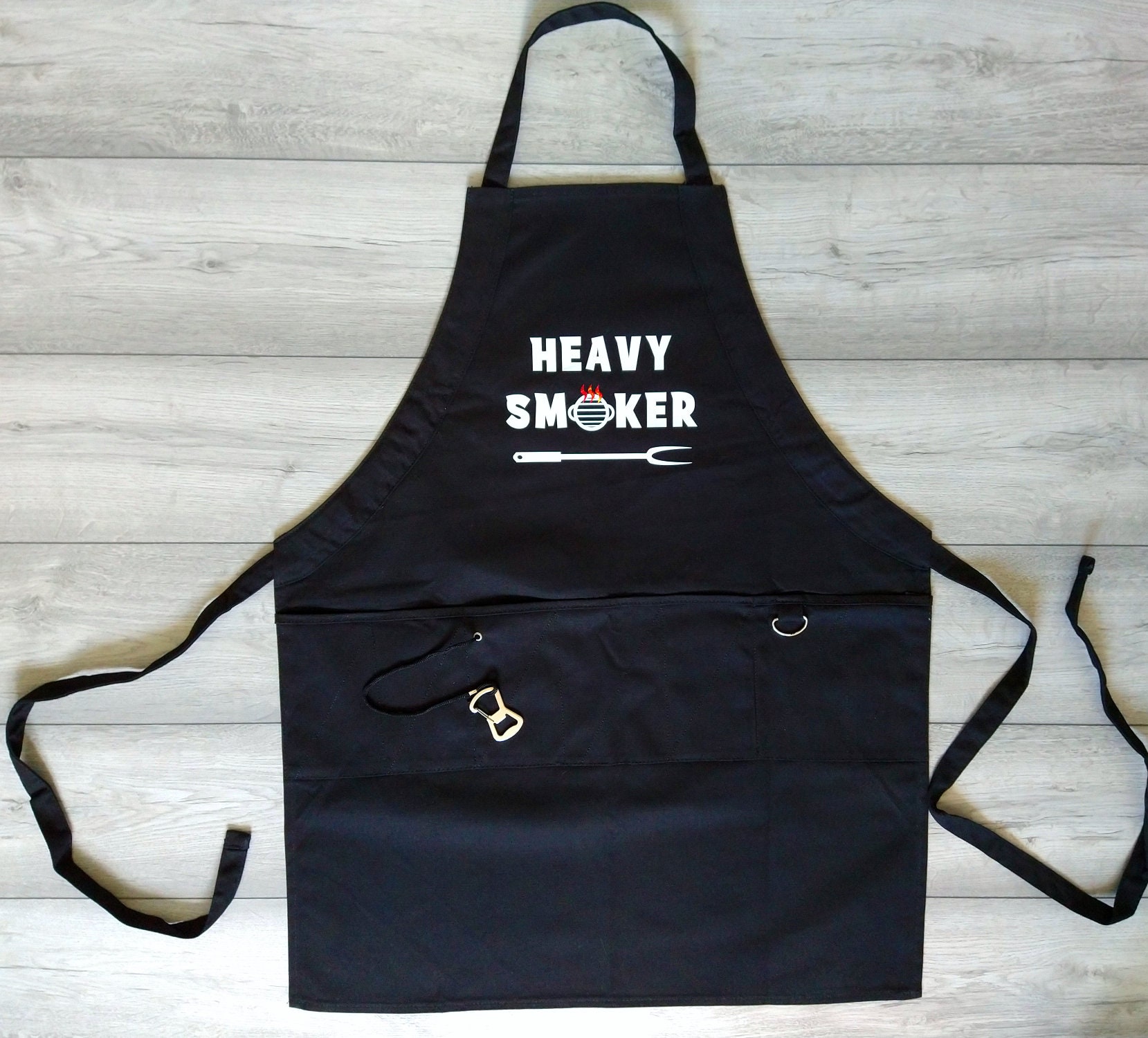 Novelty BBQ Apron With Bottle Opener Can Be Personalised With Etsy