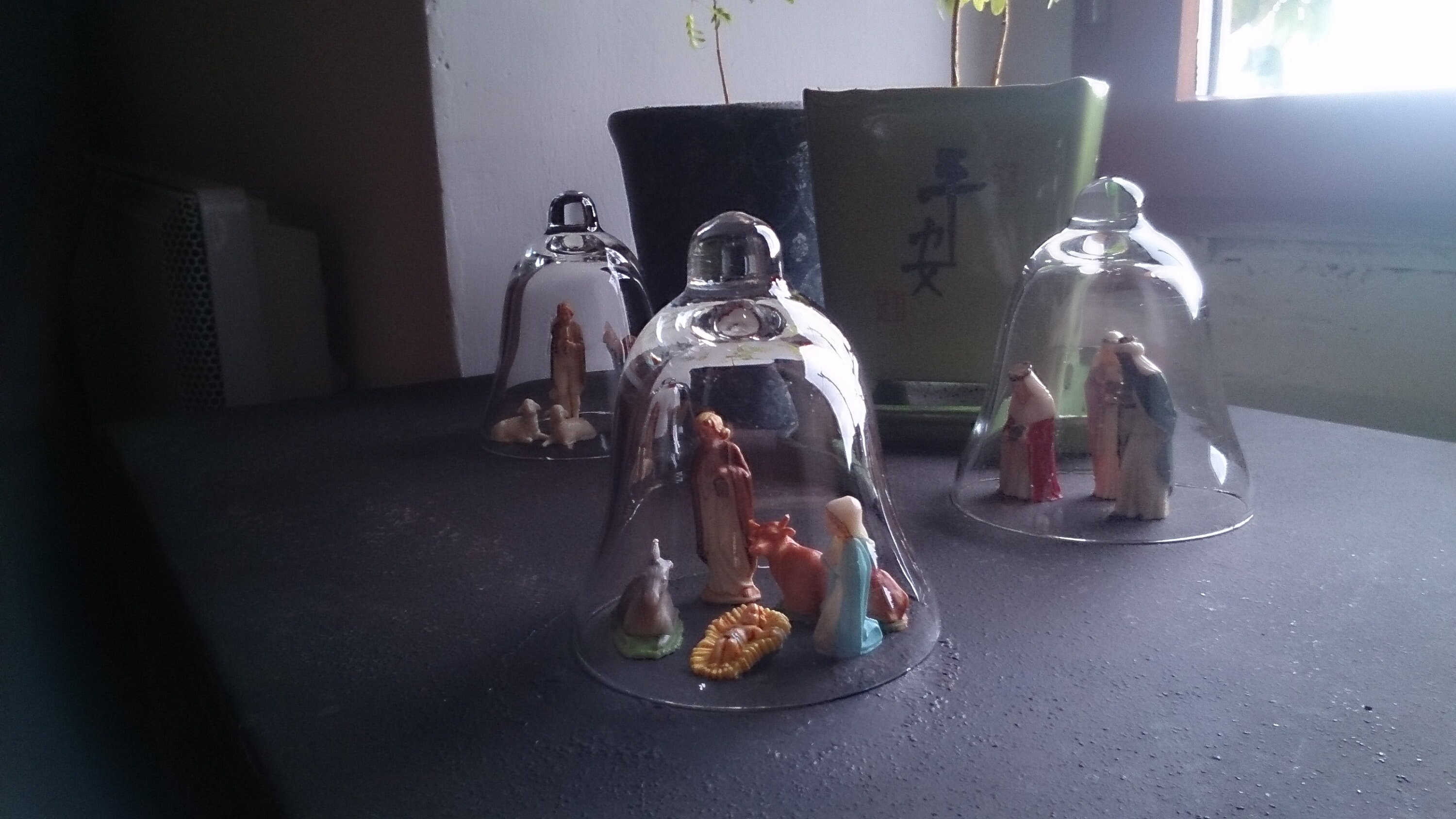 Mini Crèche de Noël - Fin Années 60/Début 70 Mini Nativity Scene 1960's Early 70's