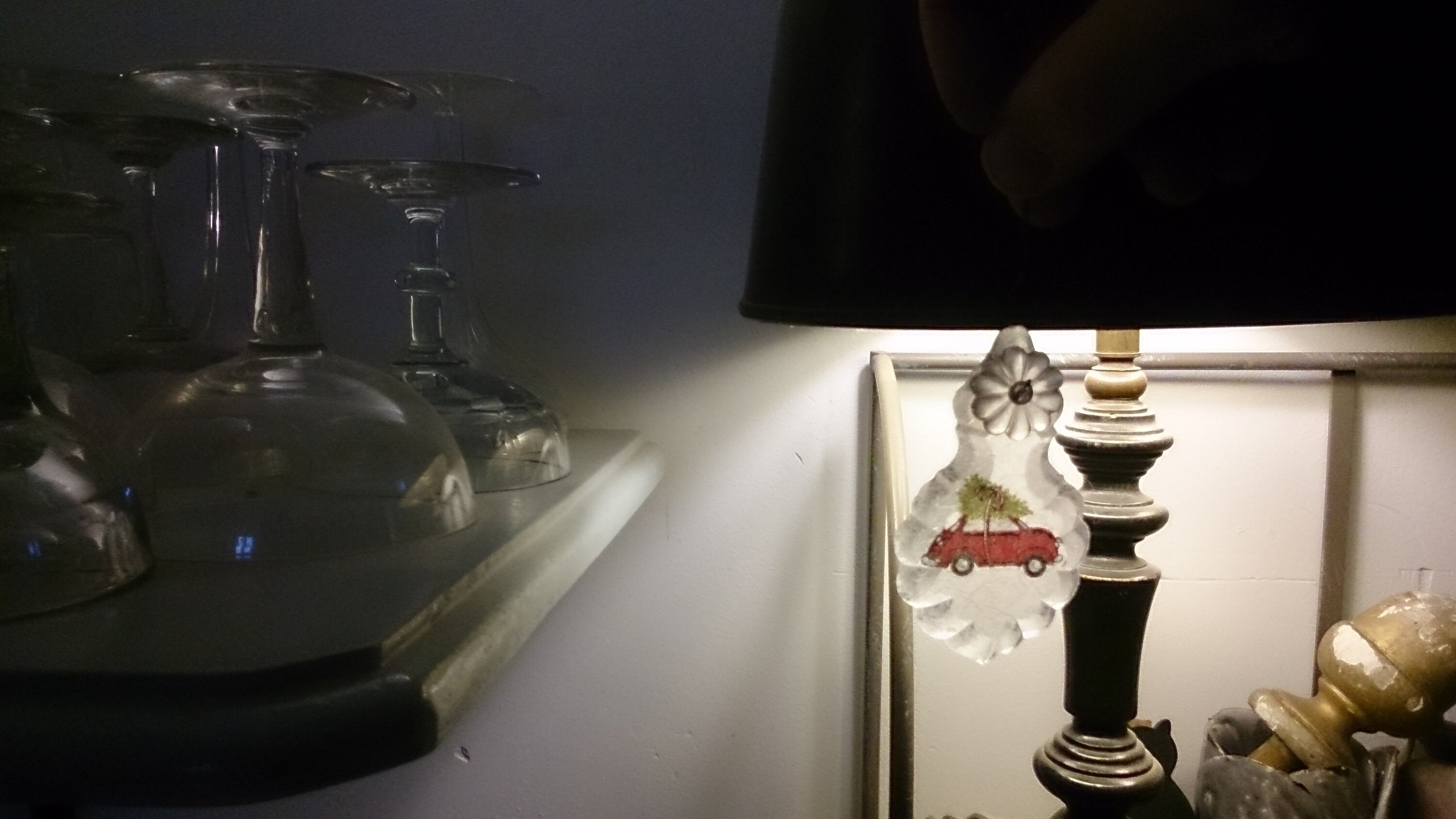 Ancienne Pampille Customisée - Decorated Antique Glass Pendants