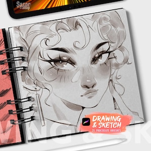 Sazor Sketch vol 1 Procreate Brushset for Ipad and iPhone, 21 brushes included