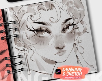 Sazor Sketch vol 1 Procreate Brushset for Ipad and iPhone, 21 brushes included