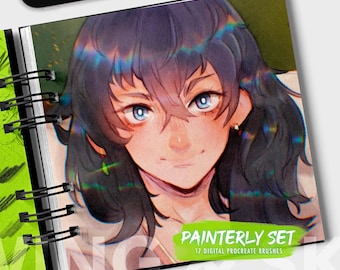 Sazor Pro Traditional Painterly Procreate Brushset for Ipad (17 digital brushes) for illustration and sketch