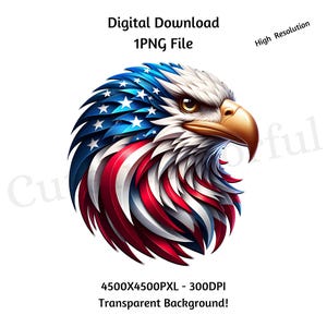 Eagle Flag PNG | Transparent Clipart Eagle Flag | USA Eagle Flag Clipart Bird Eagle Commercial | Sublimation United States Eagle