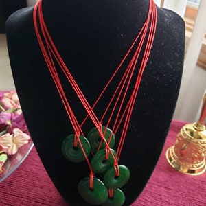 Lucky Jade donut necklace