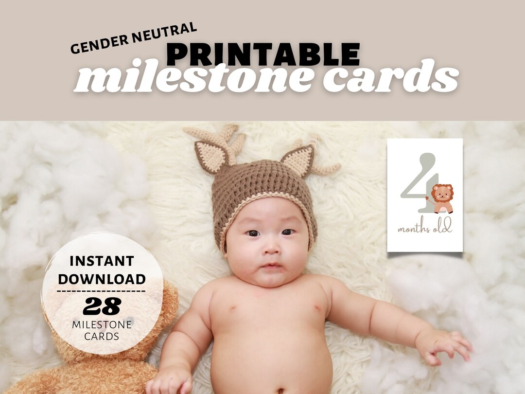 Boho Baby Milestone Cards | Gender Neutral Photo Props (digital File ...