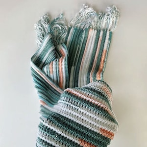 Crochet scarf pattern: crochet scarf, crochet neck warmer, crochet shawl, crochet scarf PDF