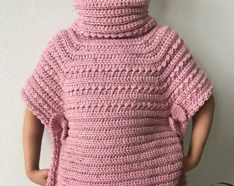 Crochet vest pattern: crochet Maya vest, crochet poncho, crochet wrap, crochet sweater, vest PDF, size 5 years old up to teenagers