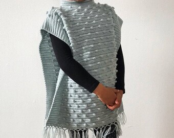 Crochet vest pattern: crochet pop out vest, crochet poncho, crochet wrap, crochet sweater, Easy to make vest PDF
