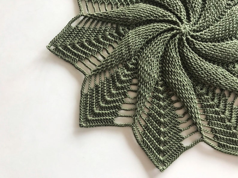 Crochet Placemat Pattern Crochet Leaf Placemat Coaster Etsy UK