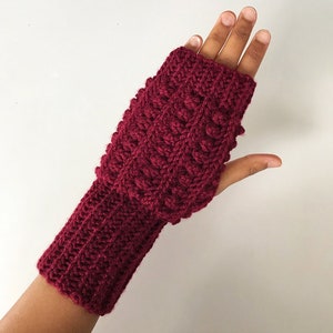 Crochet fingerless glove pattern: comfy glove, crochet wrist warmer, crochet fingerless glove PDF