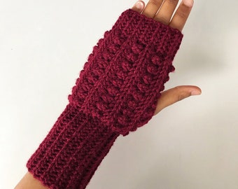Crochet fingerless glove pattern: comfy glove, crochet wrist warmer, crochet fingerless glove PDF