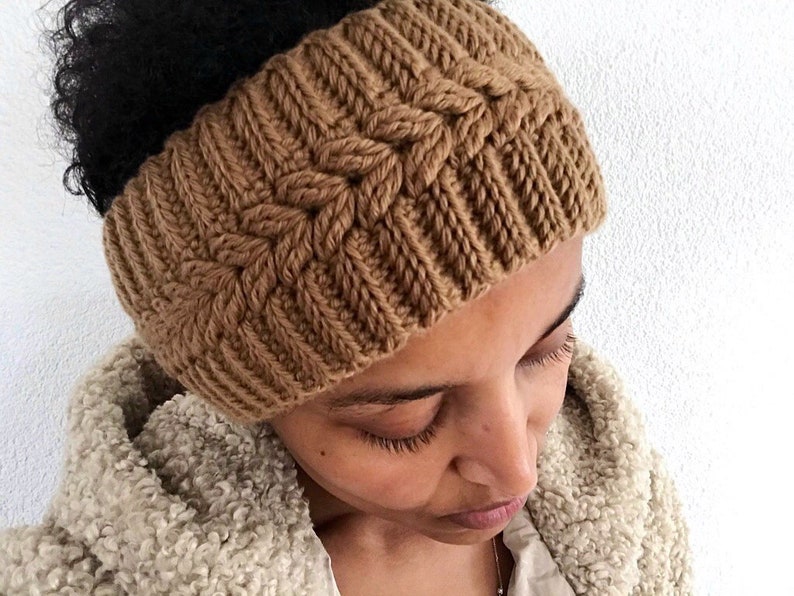 Crochet headband pattern: Autumn snug headband, crochet ear warmer, crochet head wrap, Toddler, Child, Teenager, and Adult headband PDF image 1