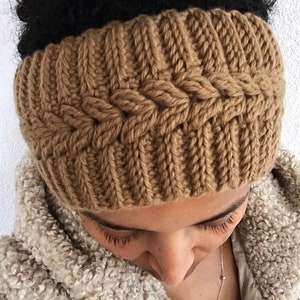 Crochet headband pattern: Autumn snug headband, crochet ear warmer, crochet head wrap, Toddler, Child, Teenager, and Adult headband PDF image 2