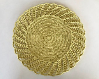 Crochet placemat pattern: crochet coaster, crochet placemat, crochet table cover, crochet placemat PDF