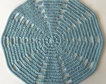 Crochet placemat pattern, crochet coaster, crochet placemat, crochet coffee table cover, crochet placemat PDF