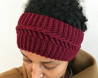 Crochet headband pattern: comfy and warm headband, crochet ear warmer, crochet head wrap, Toddler, Child, Teenager, and Adult headband PDF
