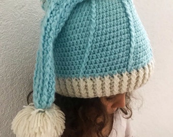 Patrón de gorro de Papá Noel a crochet: PDF (4-10 años)