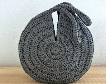 Patrón de bolso de hombro redondo de crochet: Bolso de mano fácil (PDF)