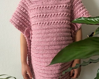 Patrón de poncho maya de crochet: talla infantil y adolescente (PDF)