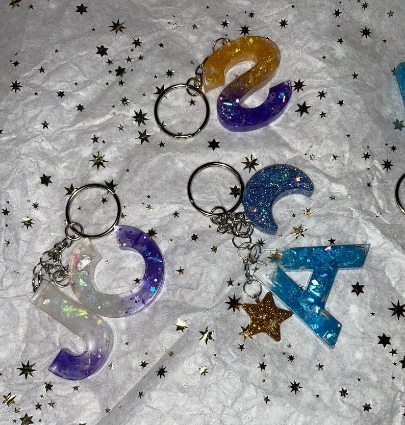 PERSONALIZED LETTER KEYCHAINS...initials and charms