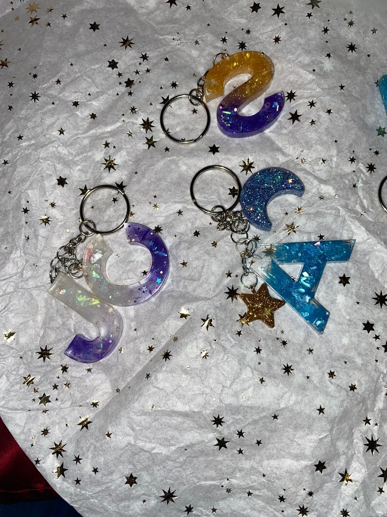 PERSONALIZED LETTER KEYCHAINS...initials and charms