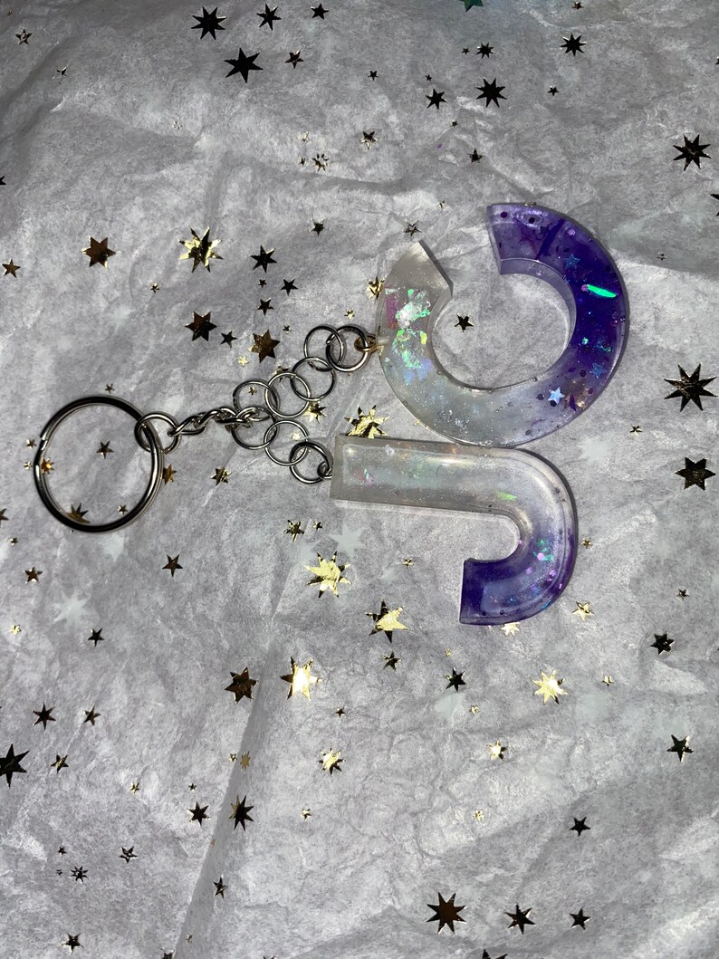 PERSONALIZED LETTER KEYCHAINS...initials and charms