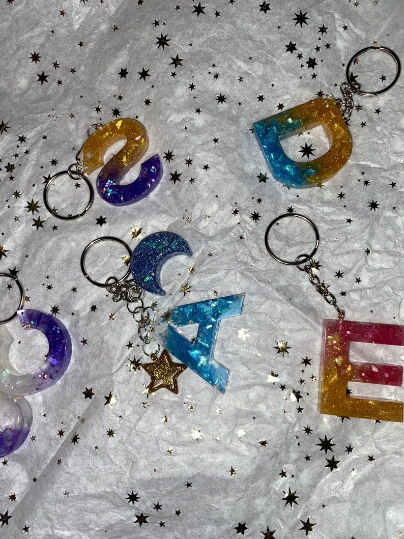 PERSONALIZED LETTER KEYCHAINS...initials and charms