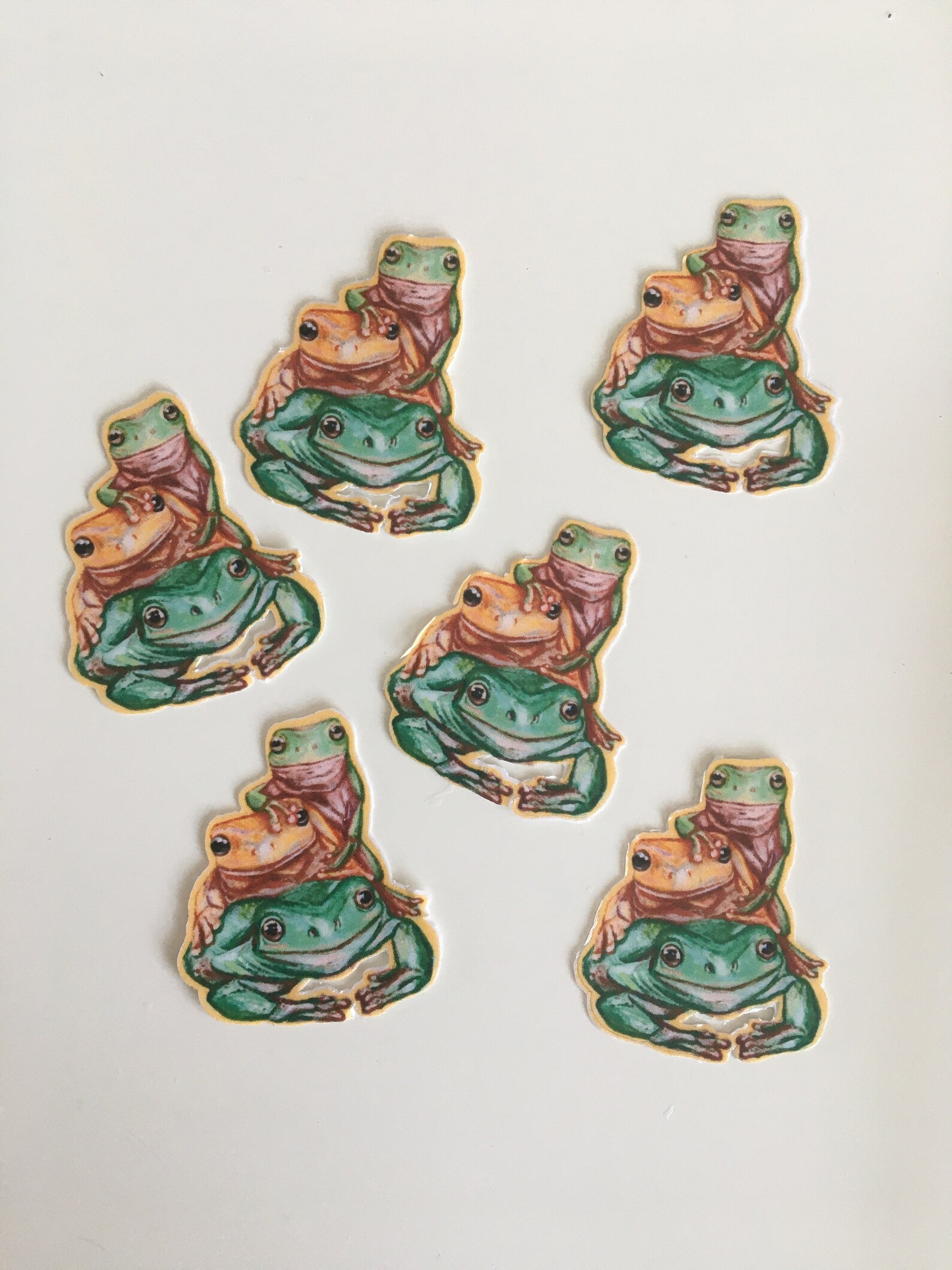 Stack of Frogs Sticker Etsy