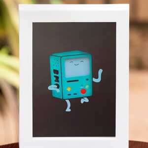 BMO, Adventure Time - 6x8 Shadowbox PaperCut