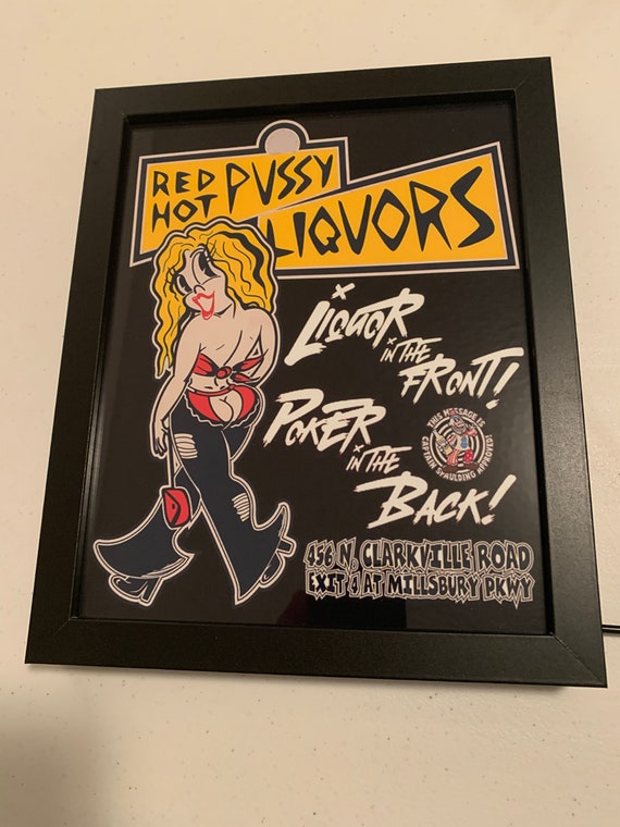 Red Hot Pussy Liquors Backlight Sign - Etsy Canada