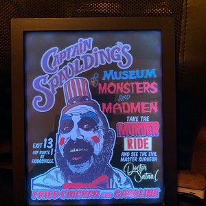 HOT ITEM: Captain Spaulding Backlight Display Devils Rejects Three From Hell House of 1000 corpses