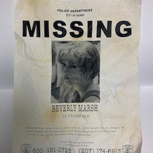 IT Missing Posters Set of 7 Richie Tozier Beverly Marsh | Etsy