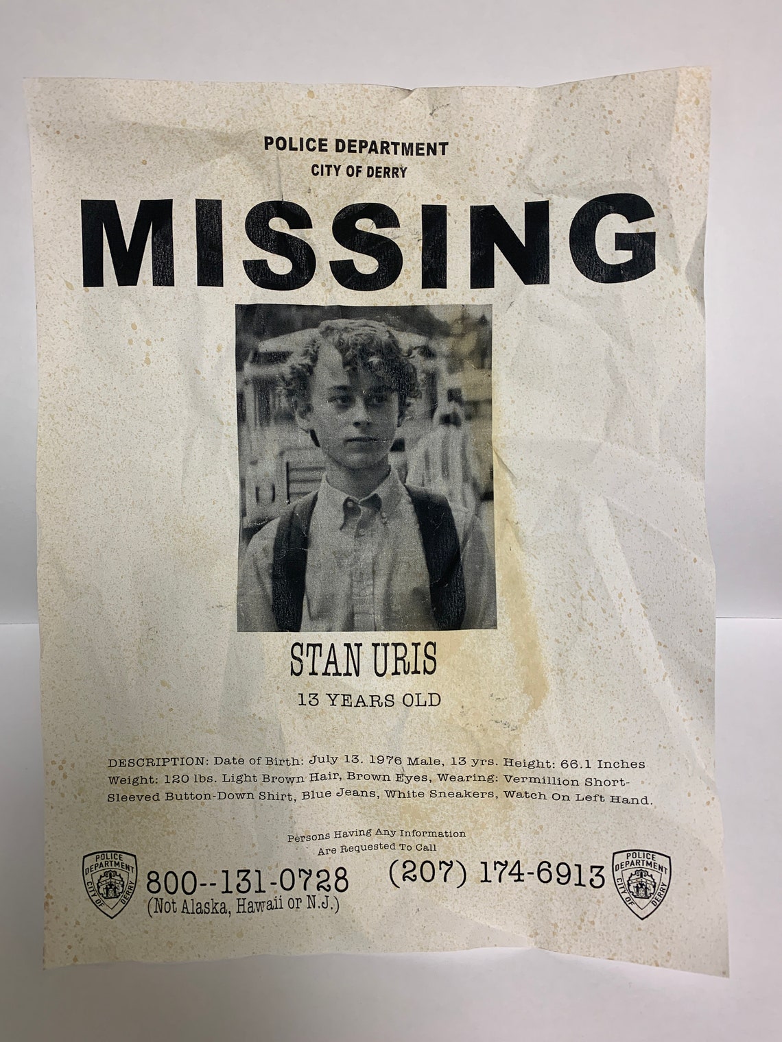 IT Missing Posters Set of 7 Richie Tozier Beverly Marsh | Etsy